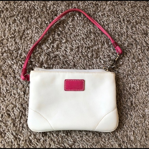 White Coach Wristlet Purse - Picture 1 of 6